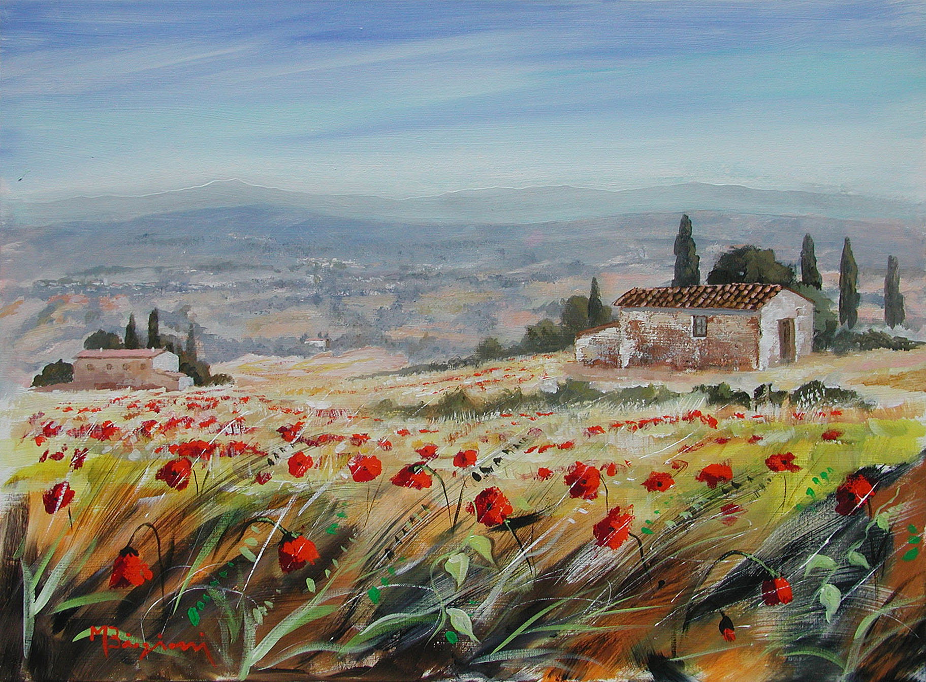 Maurizio Biagioni B2.2410 Campagna toscana cm 60x80