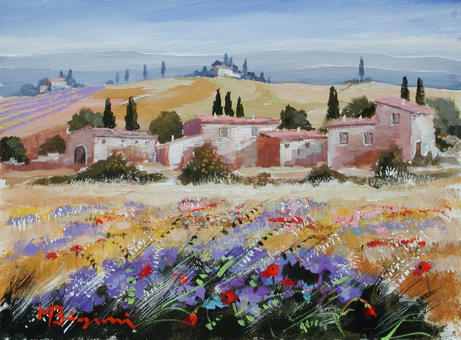 Maurizio Biagioni B2.2418 Campagna toscana cm 30x40