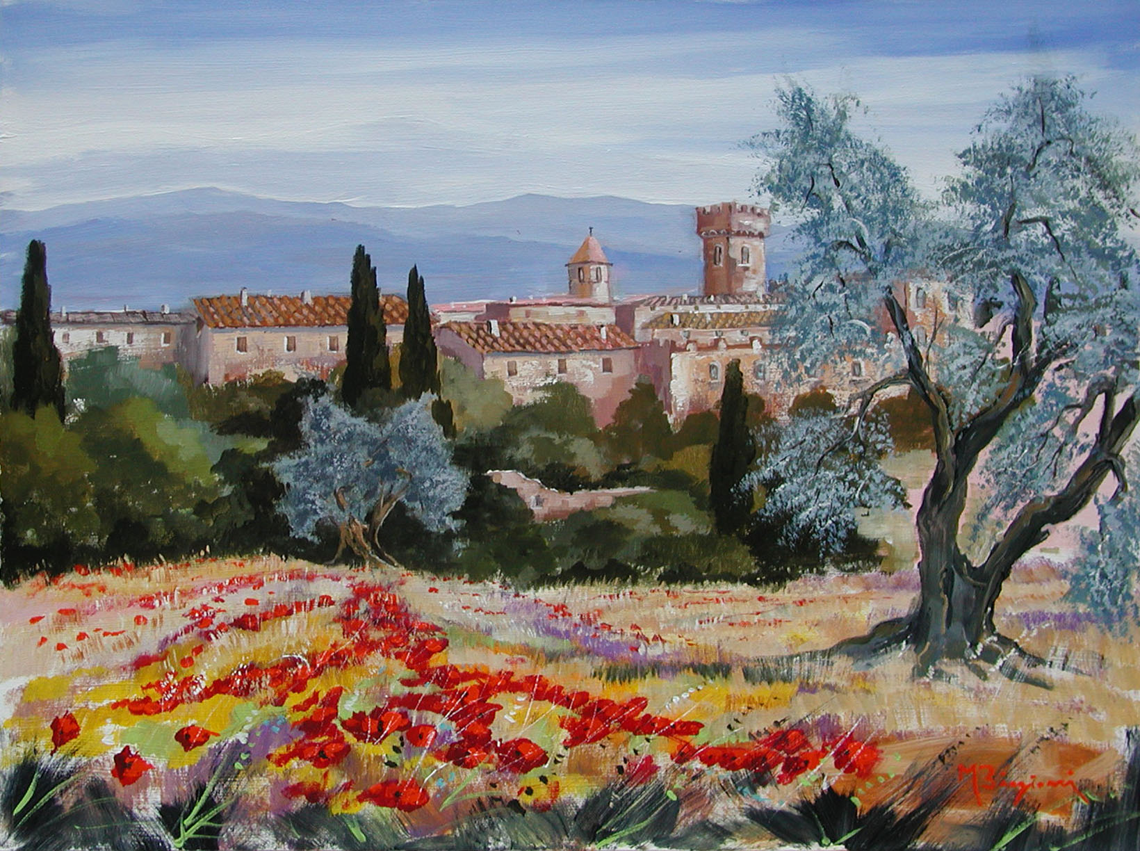 Maurizio Biagioni B2.2420 Il Castello cm 60x80