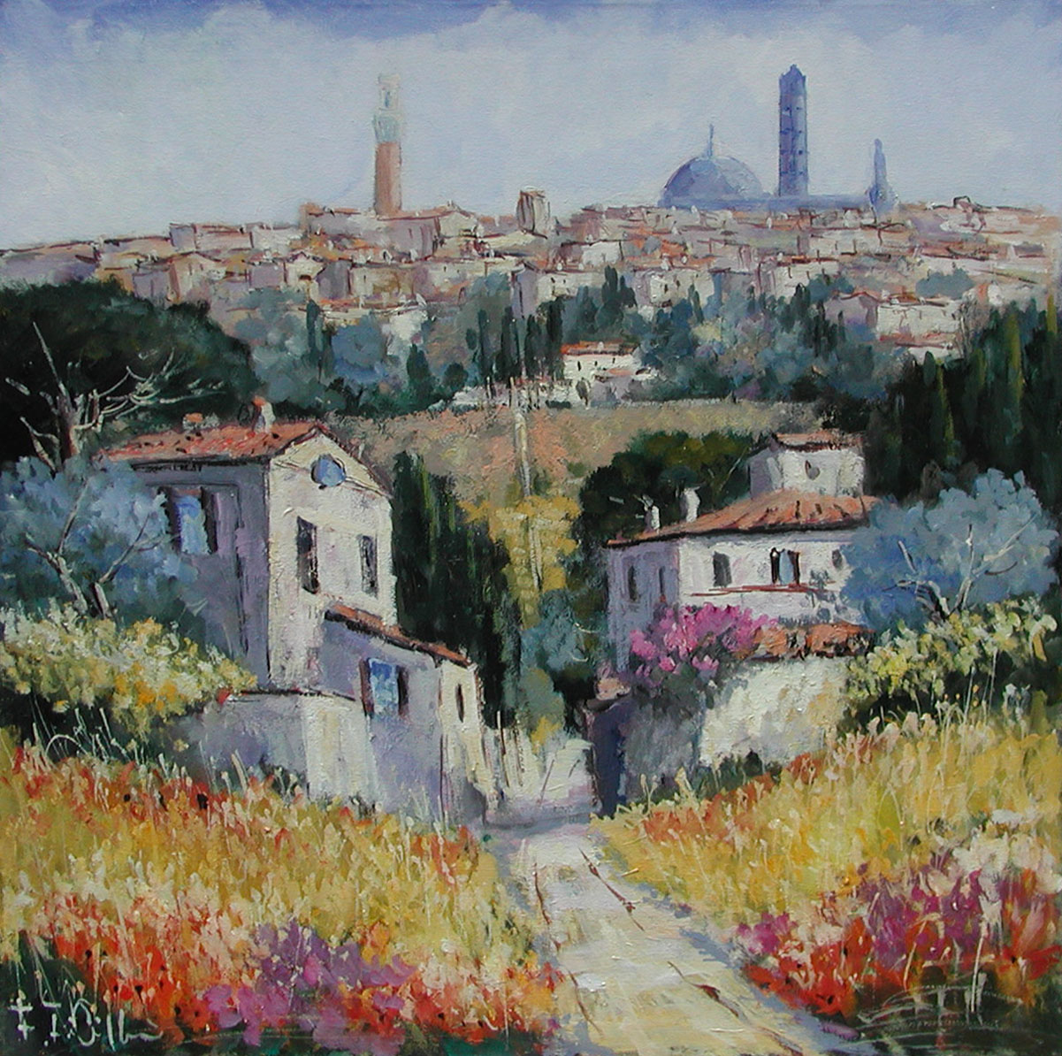 Fabrizio Filippi F1.2350 Passeggiata tra gli ulivi cm 70x70 