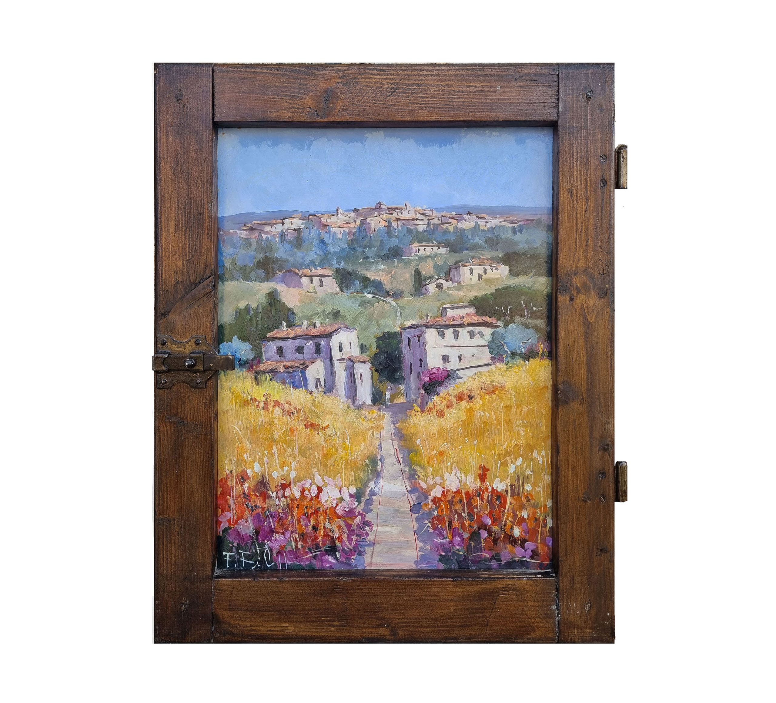 Fabrizio Filippi F1.2438 Strada tra i fiori cm 66,5x54,5