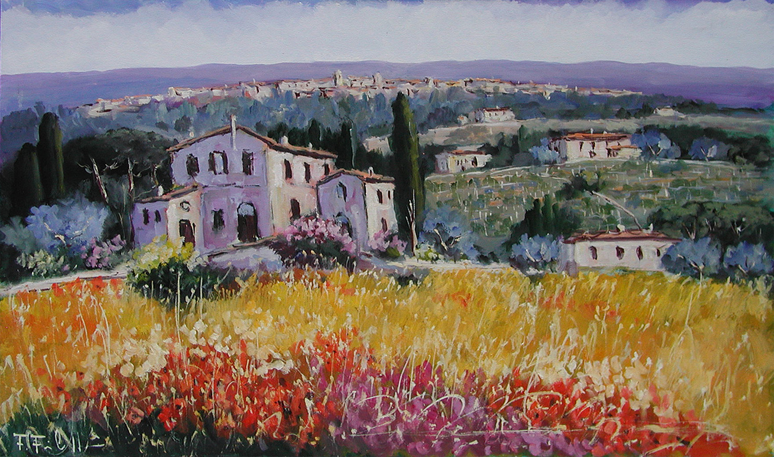 Fabrizio Filippi F1.2467 Collina fiorita cm 60x100