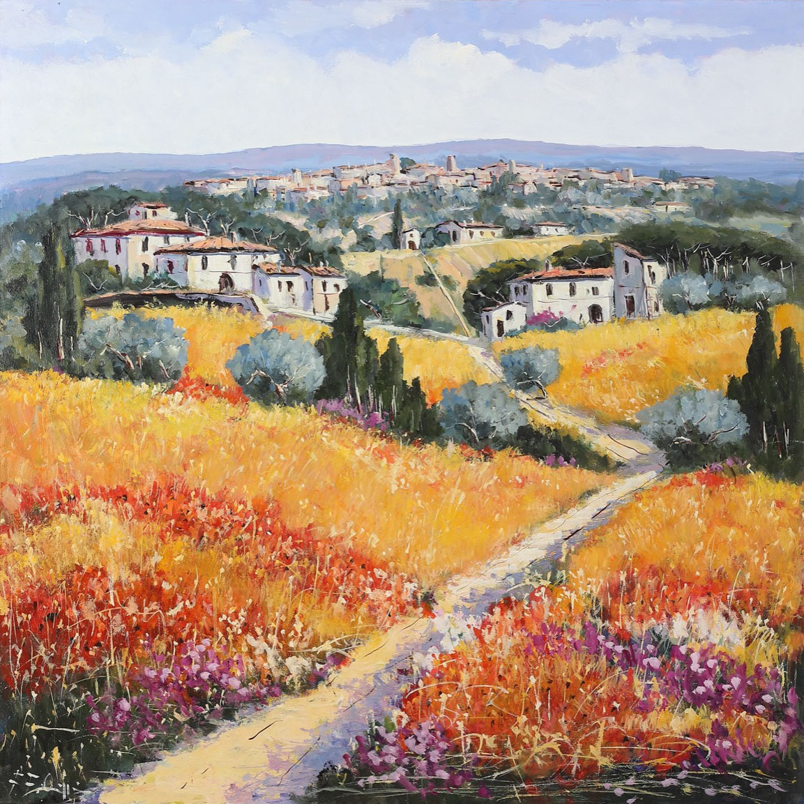 Fabrizio Filippi FC.2343 Strada bianca in Toscana cm 90x90