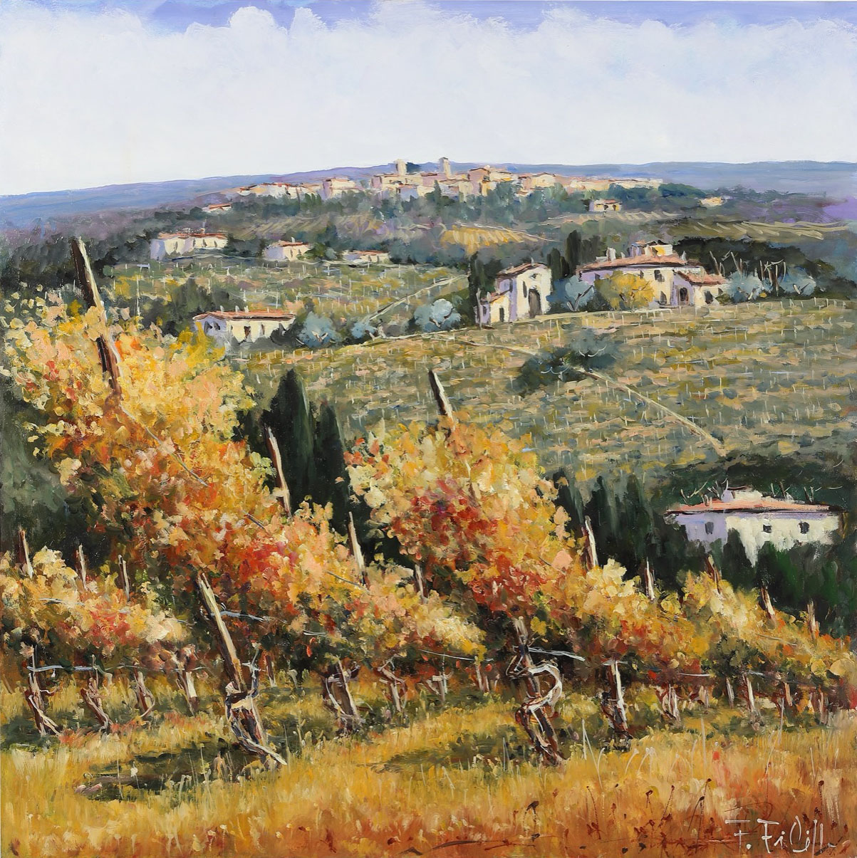 Fabrizio Filippi FC.2365 Ottobre nel Chianti cm 80x80