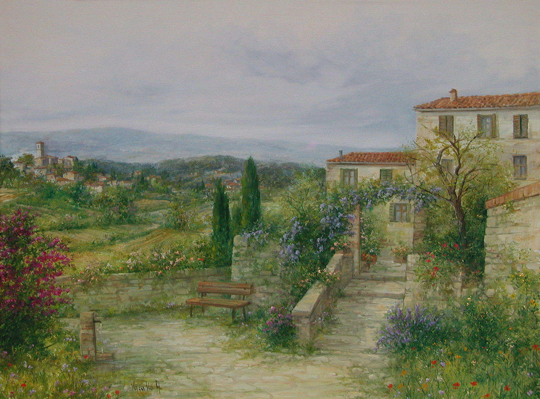 Antonietta Varallo V1.2440 Angolo di campagna toscana cm 60x80